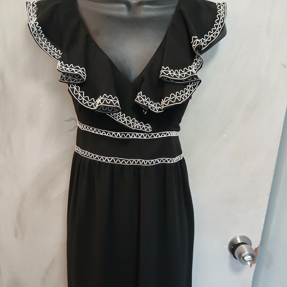Emmelee Sheer Ruffle Dress